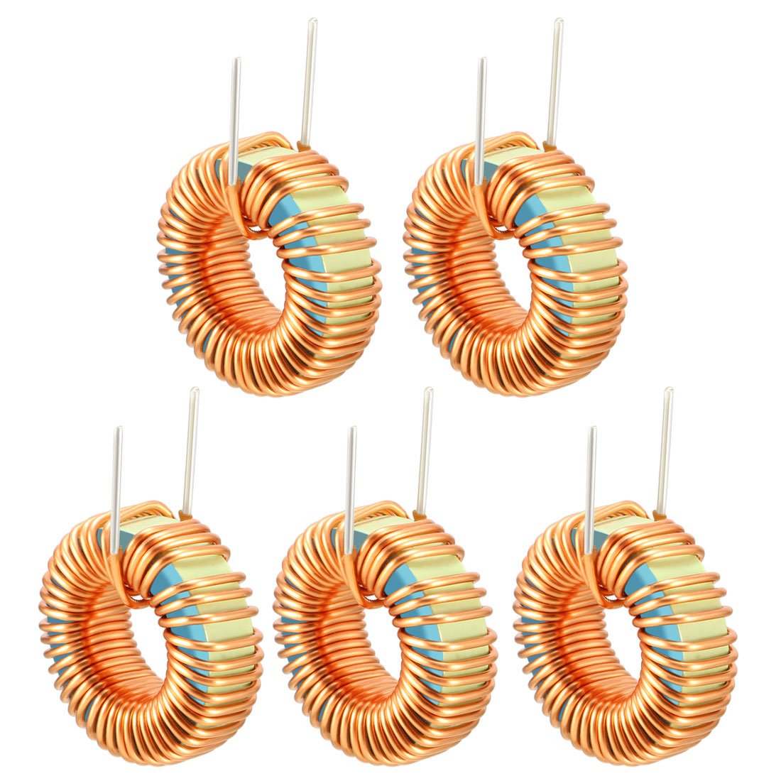 5Pcs Vertical Toroid Magnetic Inductor Monolayer Wire Wind Wound 100uH 8A Inductance Coil