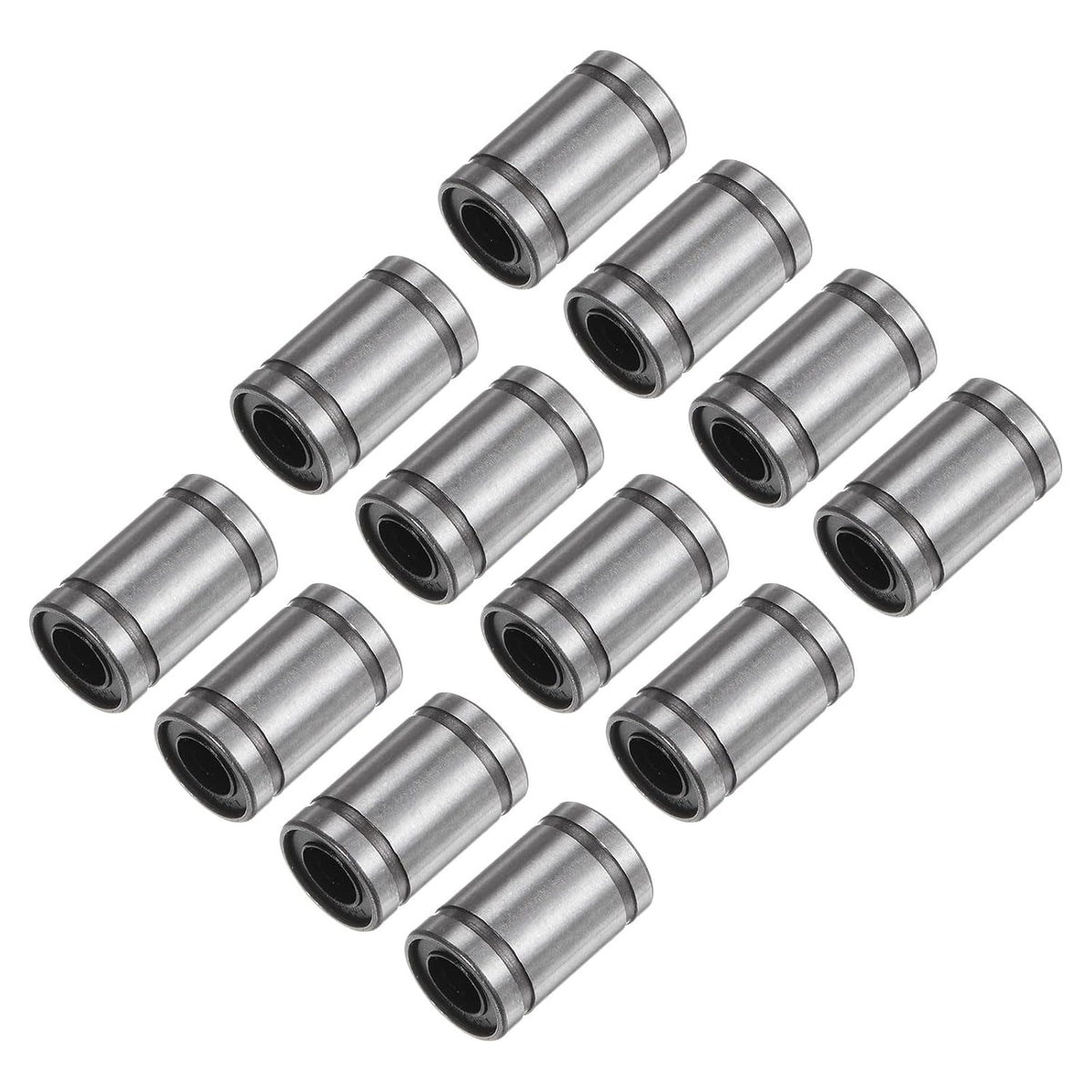 12pcs LM6UU Linear Ball Bearings, 6mm Bore Dia, 12mm OD,19mm Length, Linear Motion Bearing for CNC Machine Tool 3D Printer