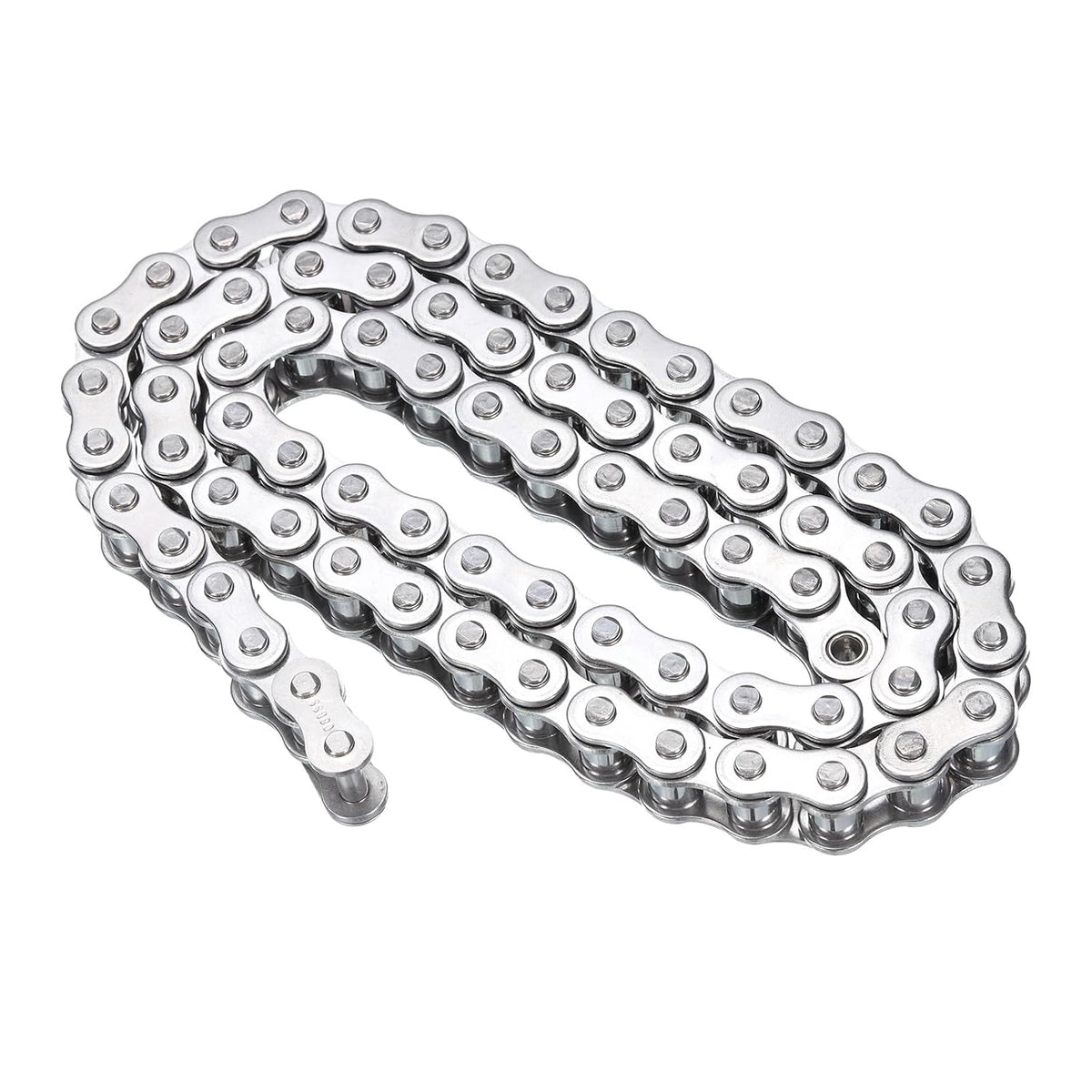 #41/ DIN/ISO 085 Roller Chain 3 Feet 1/2" Pitch Stainless Steel Roller Chains for Go-Karts, Bicycles, 72 Links