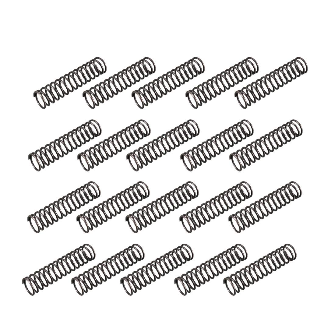 Compression Spring - 1.2mm Wire Dia, 12mm OD, 50mm Free Length Spring Steel Extension Spring,Black,20Pcs