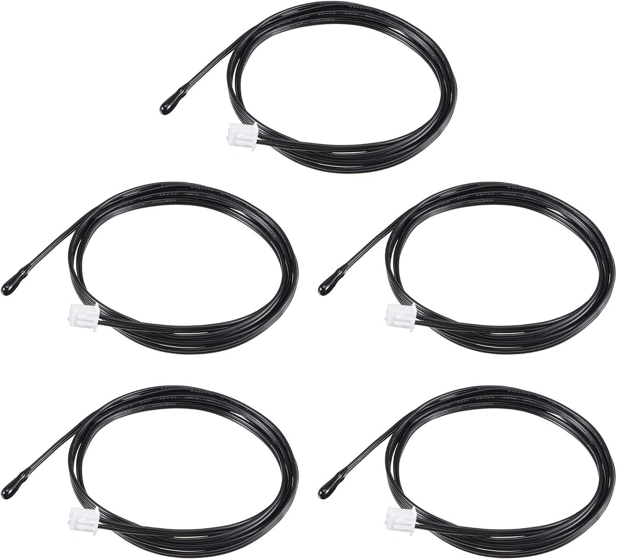 5pcs 10K NTC Temperature Sensor Probe 3.3ft Digital Thermometer Extension Cable