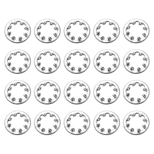 50Pcs 8# Internal Tooth Lock Washer, 304 Stainless Steel Multi-Tooth Star Washer Locking Fastener, Silver Tone