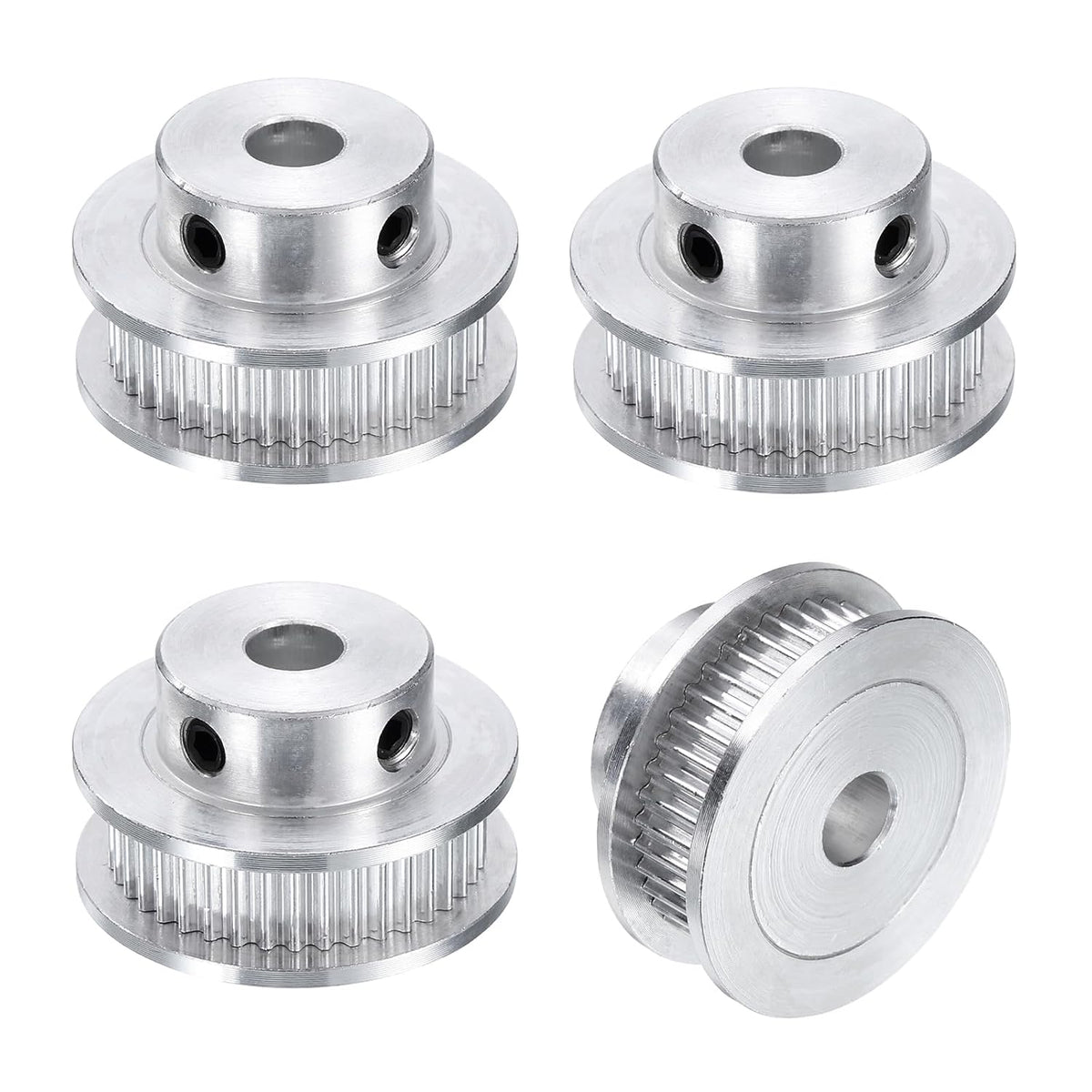 4pcs GT-2 40T Pulley Synchronous Wheel 6.35mm Bore, Aluminum Timing Pulley 40 Teeth, Fit Width 6mm Timing Belt for 3D Printer CNC Machine