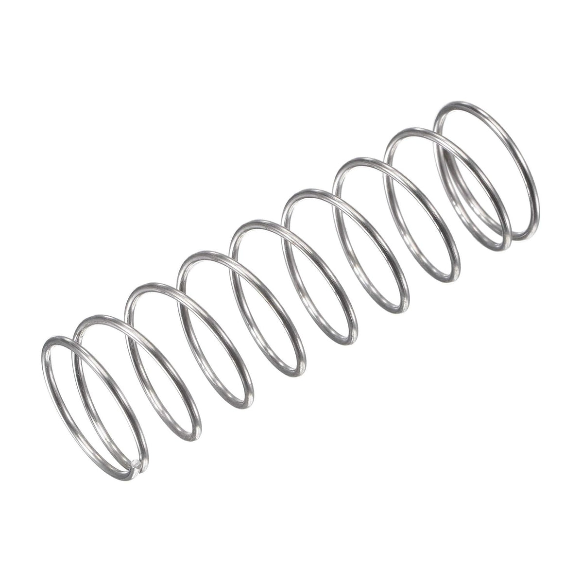 Compression Spring,304 Stainless Steel,16mm OD,1mm Wire Size, 30mm Compressed Length,50mm Free Length,5.9N Load Capacity for Home Projects, Silver Tone, 5pcs