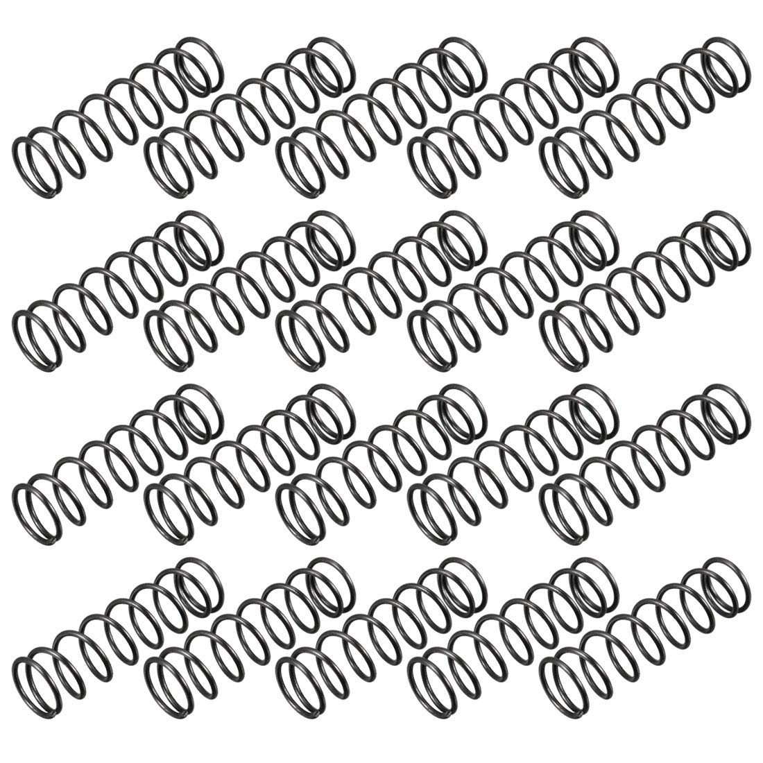 Compression Spring - 1.2mm Wire Dia, 13mm OD, 45mm Free Length Spring Steel Extension Spring,Black,10Pcs
