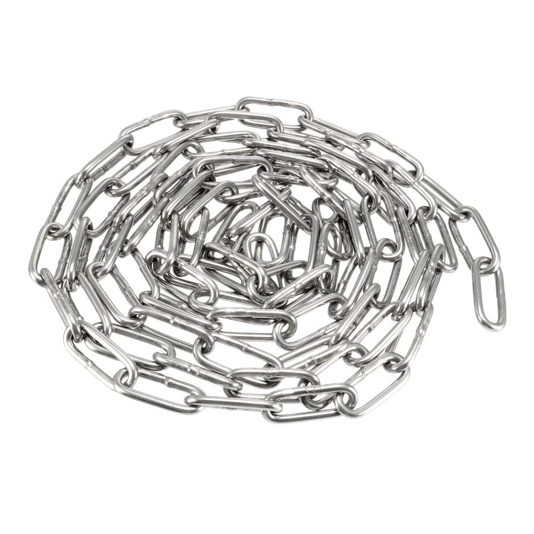 Stainless Steel 304 Hardened Proof Coil Chain 2m Length 3mm Thickness Zinc Plated