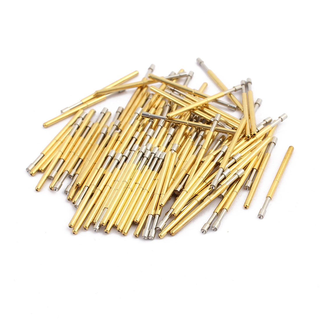 100pcs P160-A2 1.36mm Dia 24.5mm Length Metal Spring Pressure Test Probe Needle