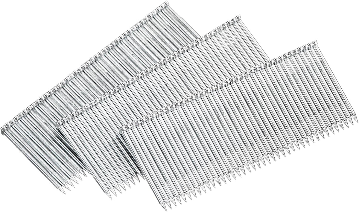 800Pcs 14 Gauge Brad Nails, 1-1/2" Length Straight Finishing Nails, Galvanized Carbon Steel Nails for Woodworking Construction Silver Blue