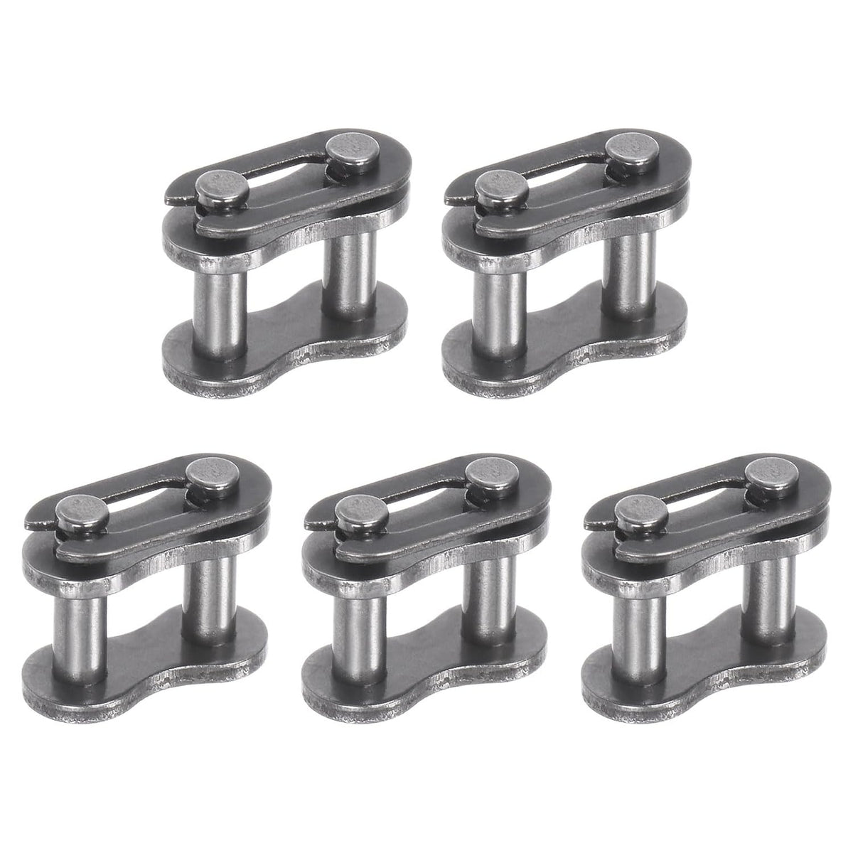 5Pcs #25 Chain Master Connector Link Roller, 1/4" Pitch Carbon Steel, Standard Connecting Split Links for 04C Chain