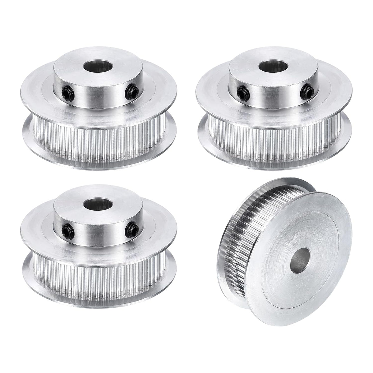 4pcs GT-2 60T Pulley Synchronous Wheel 8mm Bore, Aluminum Timing Pulley 60 Teeth, Fit Width 10mm Timing Belt for 3D Printer CNC Machine