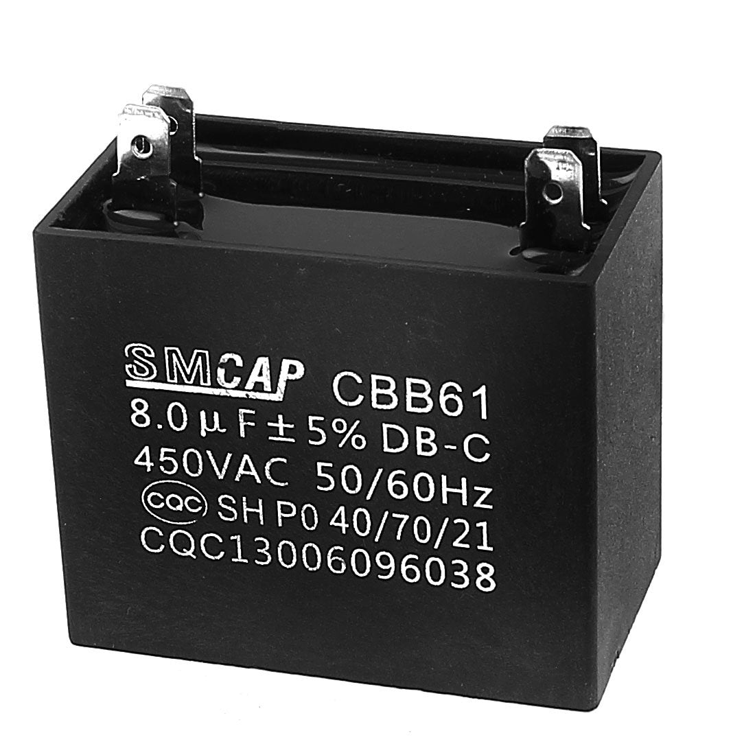 a14070800ux0462 CBB61 4 Soldering Pin Polypropylene Film Motor Capacitor 8uF, AC 450V
