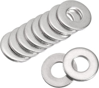 #12 316 Stainless Steel Flat Washer for Screw Bolt 100Pcs