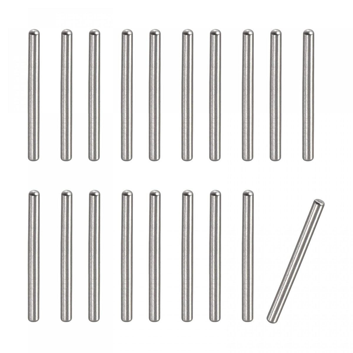 1.2x10mm Dowel Pins, 100pcs 304 Stainless Steel Round Head Flat Chamfered End Dowel Pin Bunk Bed Pins Shelf Pegs Support Shelves Fasten Elements