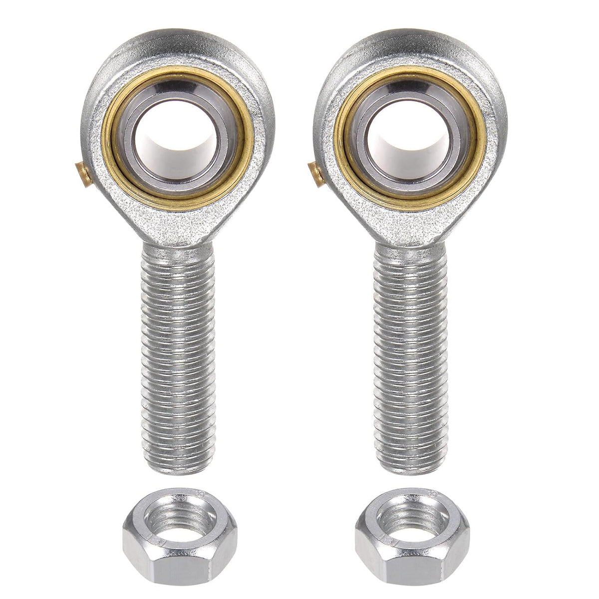 2pcs POS12 M12 Male Rod End Bearing M12x1.75 Right Hand Thread, Self-Lubricating Joint Rod Ends, Includes Jam Nut