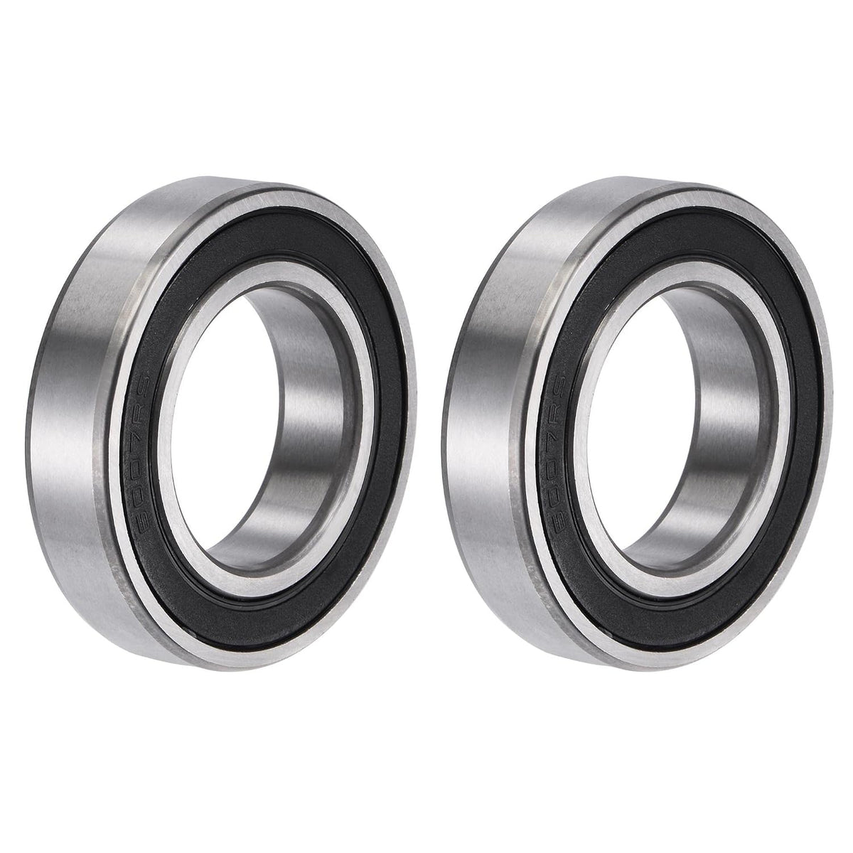 6007-2RS Deep Groove Ball Bearings 35mm Bore 62mm OD 14mm Thick Double Sealed Chrome Steel 2pcs