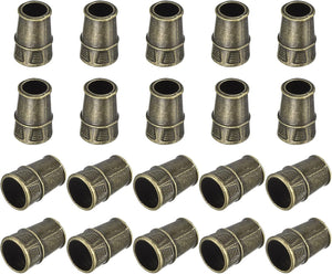 30Pcs Metal Bell Stopper, 6mm Conical Cord Ends Lock Rope Fastener End Stopper for Drawstring Lanyard Backpack Bag DIY, Bronze