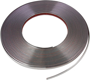Chrome Silver Tone 15mm x 12M Trim Strip Decoration for Car