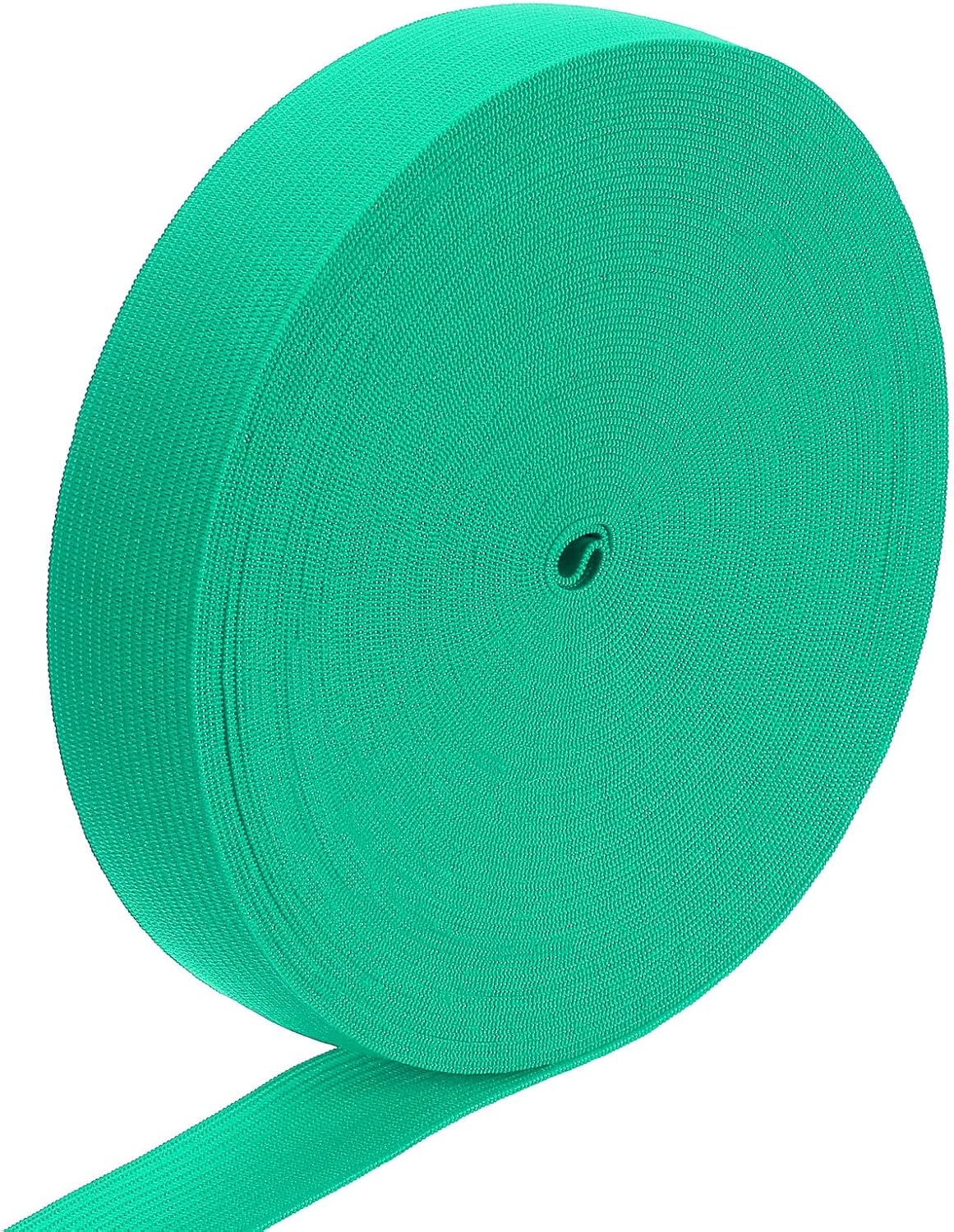 LinkMejor Elastic Band, 1" x 15 Yard Stretch Knit Elastic Bands Fabric Elastic Band for Sewing, Wigs, Waistband, Pants, Craft DIY (Seaweed Green)