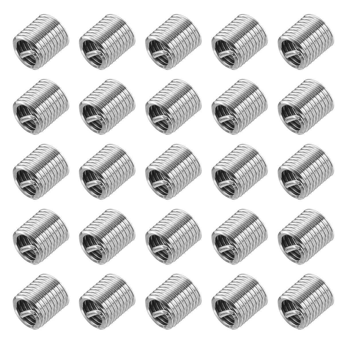 50pcs Wire Thread Inserts M4 x 0.7 1.5D(6mm) Metric 304 Stainless Steel Helical Type Coiled Thread Repair Kit Wire Screw Threaded Sleeve Sheath for Mechanical Equipment