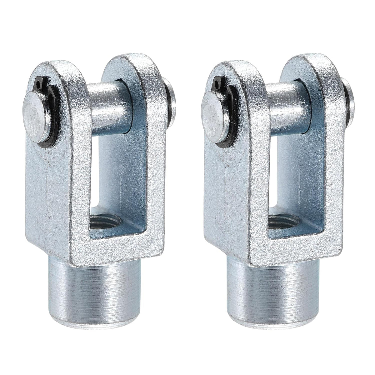 Air Cylinder Rod Clevis End 60mm Length M12x1.25 Female Thread Y Connector 2pcs