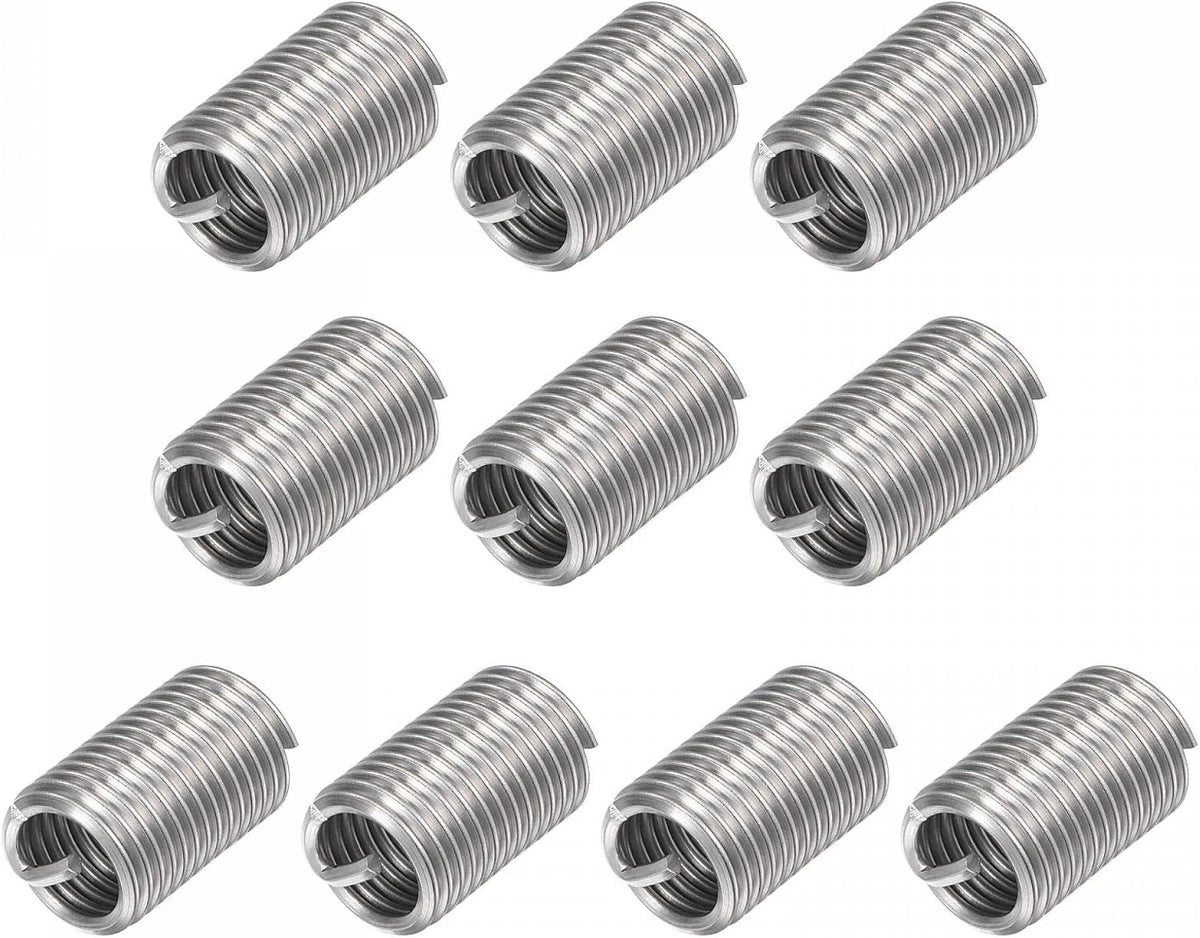 Wire Thread Inserts 1/2-13 UNC 2.5D 304 Stainless Steel Helical Type Coiled Wire Screw Repair Threaded Sleeve Steel Sheath 10pcs