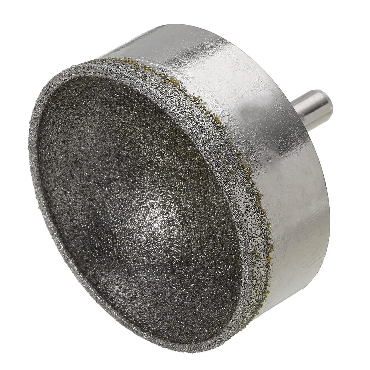 Diamond Grinding Mounted Point, 50mm 100 Coarse Grits Spherical Concave Head Bead Fine Grinding Bit for Jade Amber Stone Beeswax Glass
