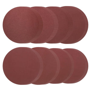 40pcs 8-Inch Sanding Discs, 80-800 Grits Aluminum Oxide Hook & Loop Stick Back Sandpapers Round Sander Papers, Sand Auto Car Paint, Wood, Metal (5pcs of Each Grit)