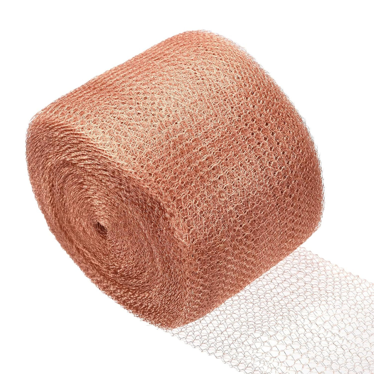 Copper Mesh 5 Inches x 49 Feet, Copper Mesh Roll for Hole Filler, Distilling, Fabric DIY Kit, Pure 100% Copper Roll