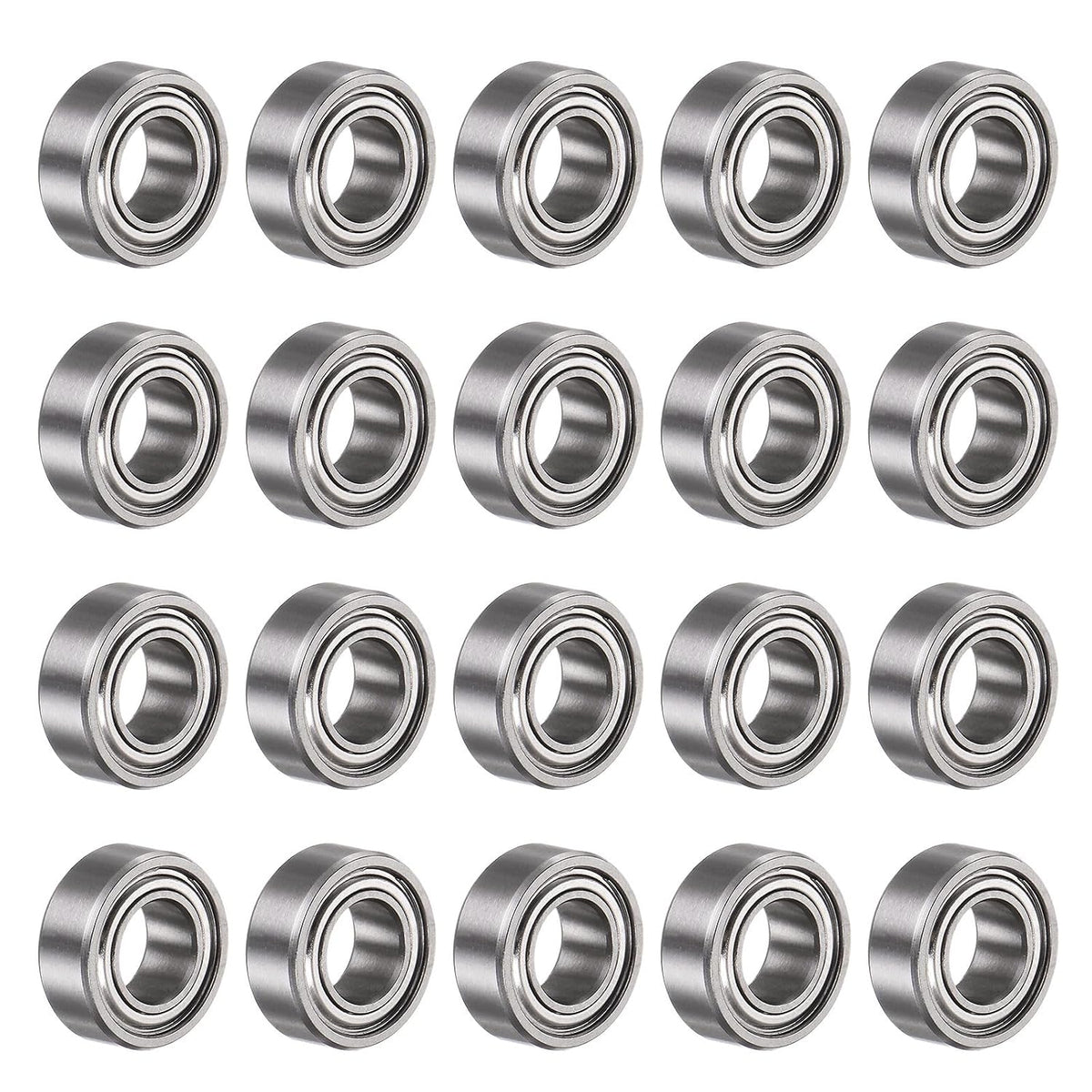 R188ZZ Deep Groove Ball Bearing, 20pcs 1/4" x 1/2" x 3/16" Chrome Steel Z1 Double Steel Shielded Bearing