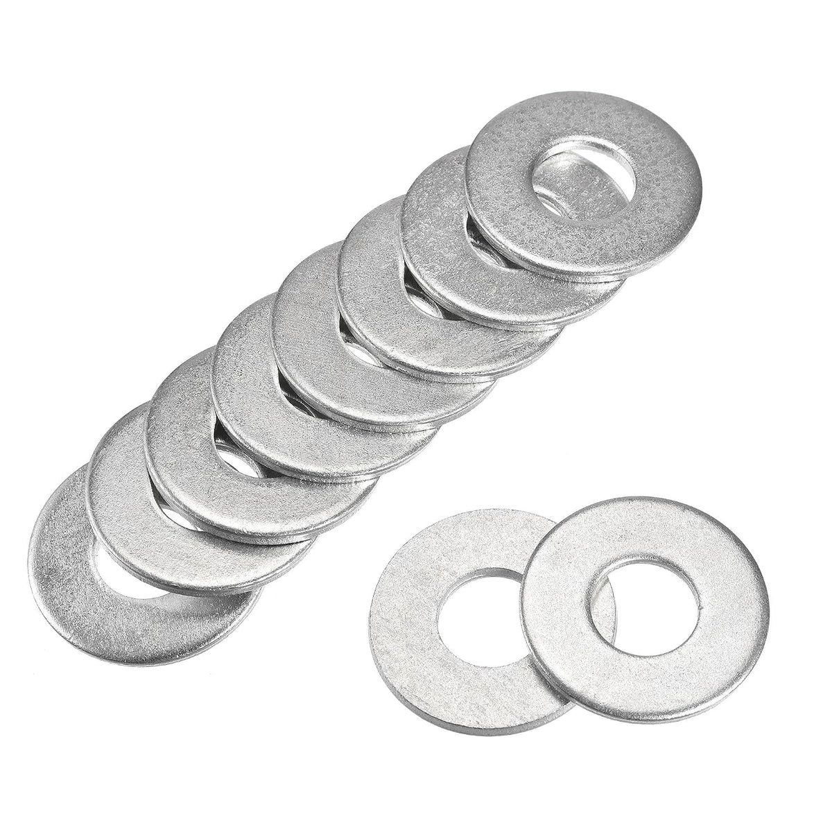 1.57" x 0.67" x 0.12" Carbon Steel Flat Washer for Screw Bolt 10Pcs