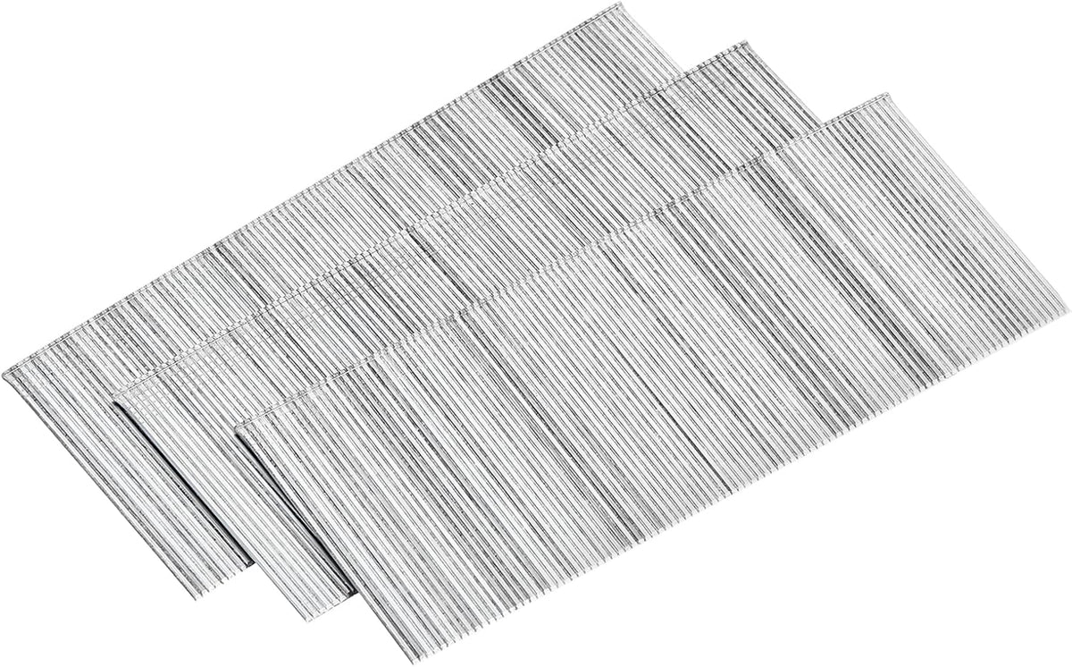 1000Pcs 18 Gauge Brad Nails, 2" Length Straight Finishing Nails, Galvanized Carbon Steel Nails for Woodworking Construction Silver