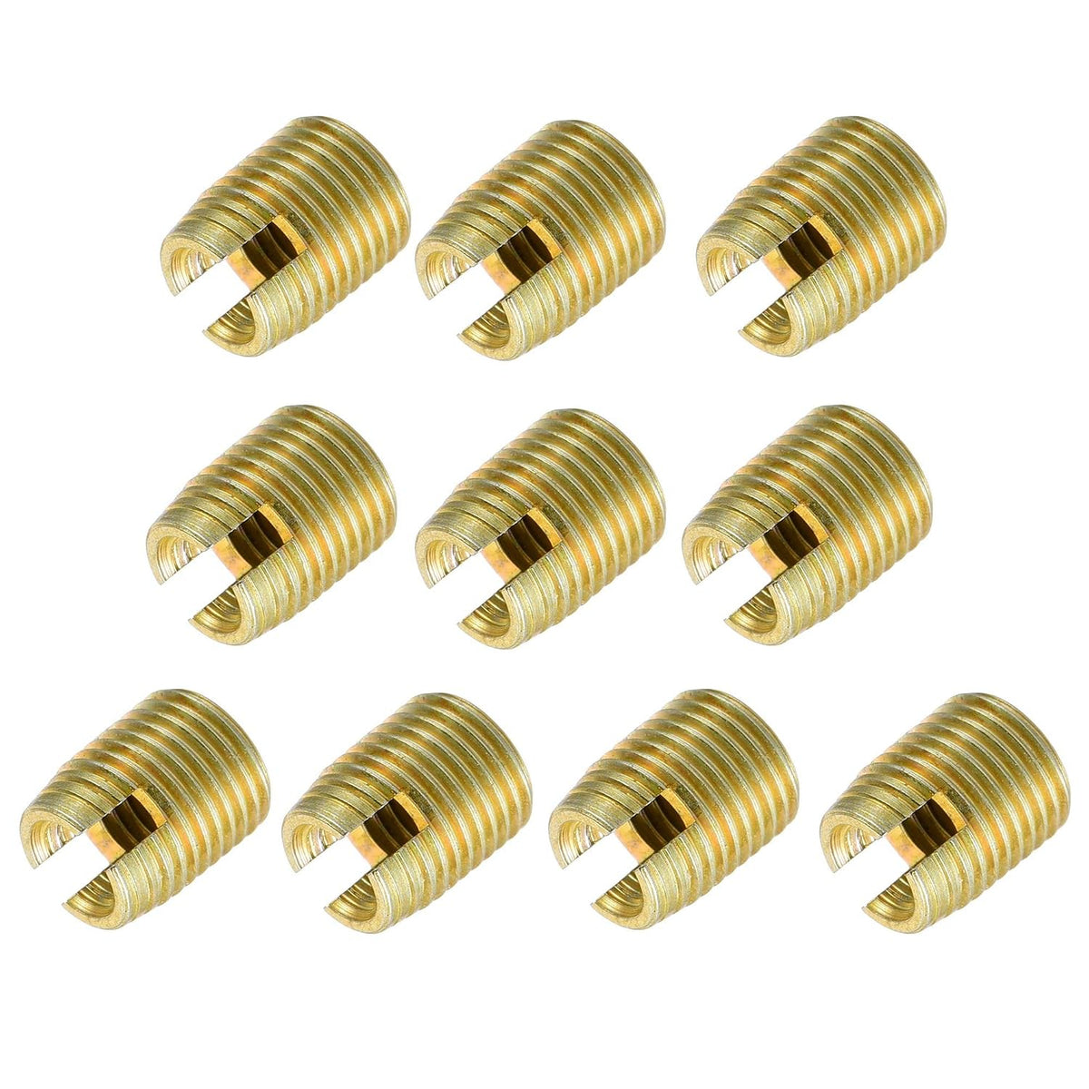 Self Tapping Threaded Inserts M3 M5x6mm 45# Carbon Steel Repairing Nuts 20pcs