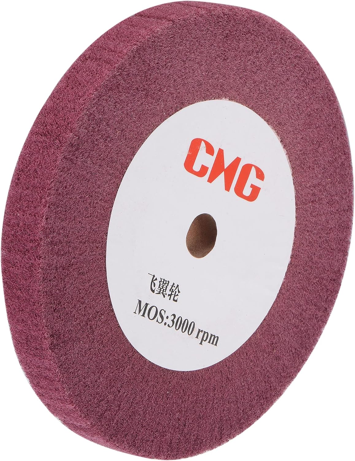 200mm x 25mm 320 Grit Non-Woven Polishing Burnishing Wheel Nylon Wire Drawing Abrasive Flap Wheel for Stainless Steel Copper Red