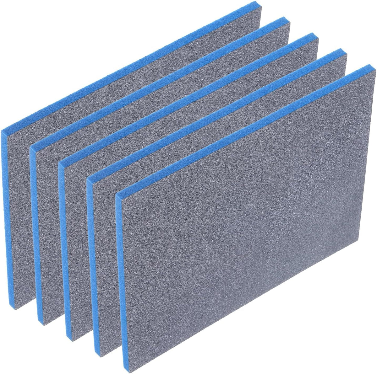 5pcs Sanding Sponge Block, 800-1000 Grit Sanding Sponge Pad 140mm x 114mm x 5mm Soft Foam Wet Dry Hand Sander Block Sandpaper for Model Metal Wood Furniture Polishing