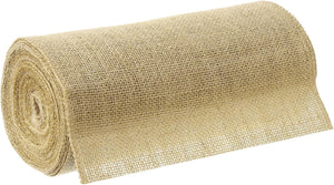 10 Yards Natural Burlap Ribbon, 10 inch Jute Burlap Wired Ribbon Rustic Ribbon for DIY Sewing Crafts Gift Wrapping Home Decor
