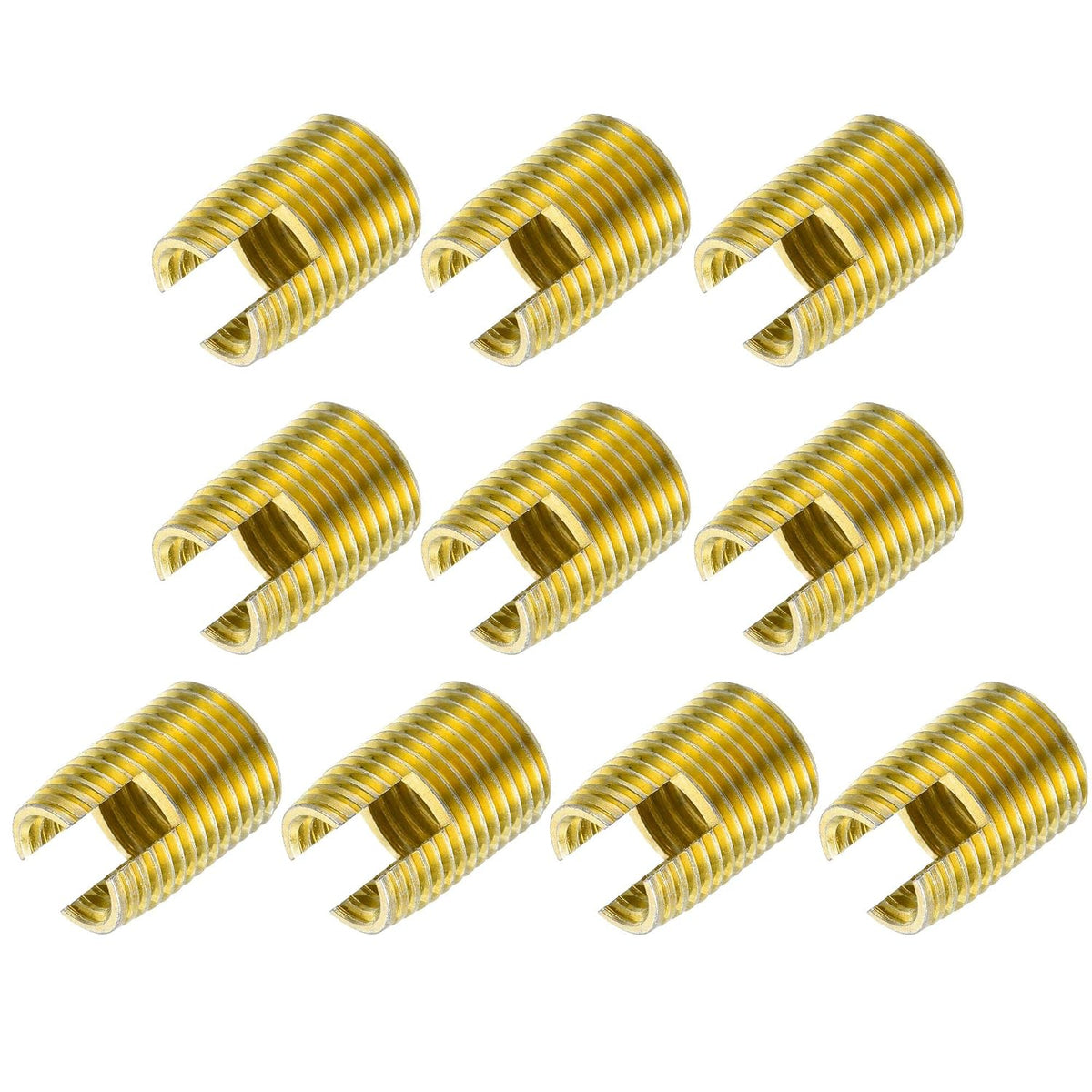 Self Tapping Threaded Inserts M12 M16x22mm 45# Carbon Steel Repairing Nuts 5pcs