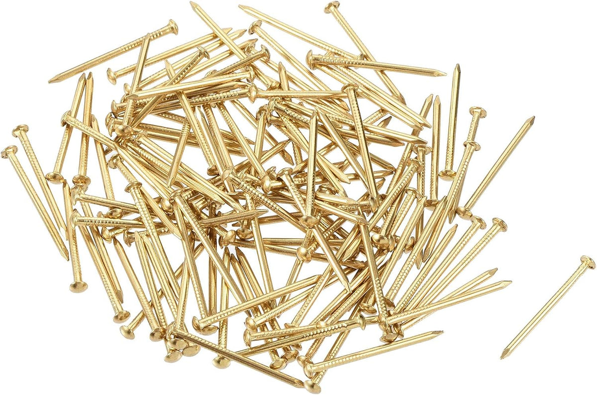 Small Tiny Hardware Brass Nails 1.2mmx20mm(DxL) for DIY Wooden Boxes Accessories 120pcs