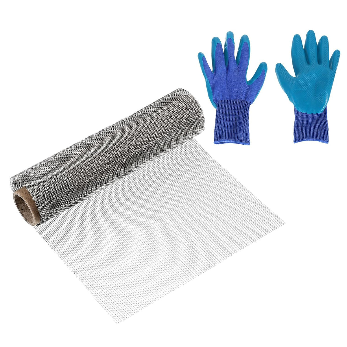 14 Mesh 39" x 10" Woven Wire Mesh, 304 Stainless Steel Air Vent Filter Screen with Gloves, Window Screen Mesh for DIY Projects Vents Cover Filtration Animals Fence