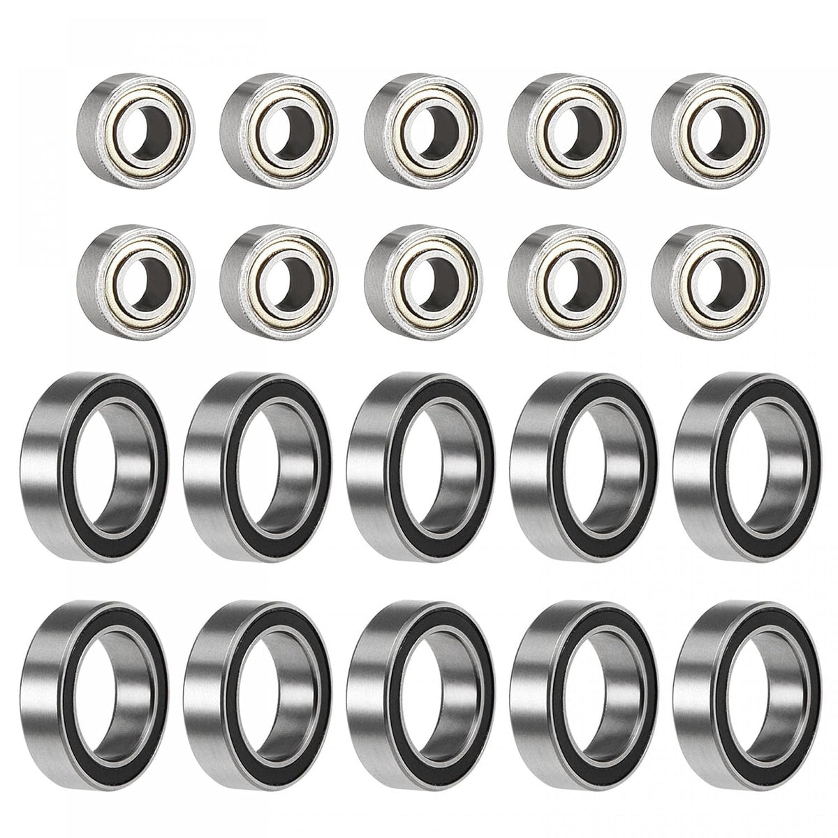 30pcs 6802-2RS 683ZZ Deep Groove Ball Bearings Carbon Steel Double Sealed