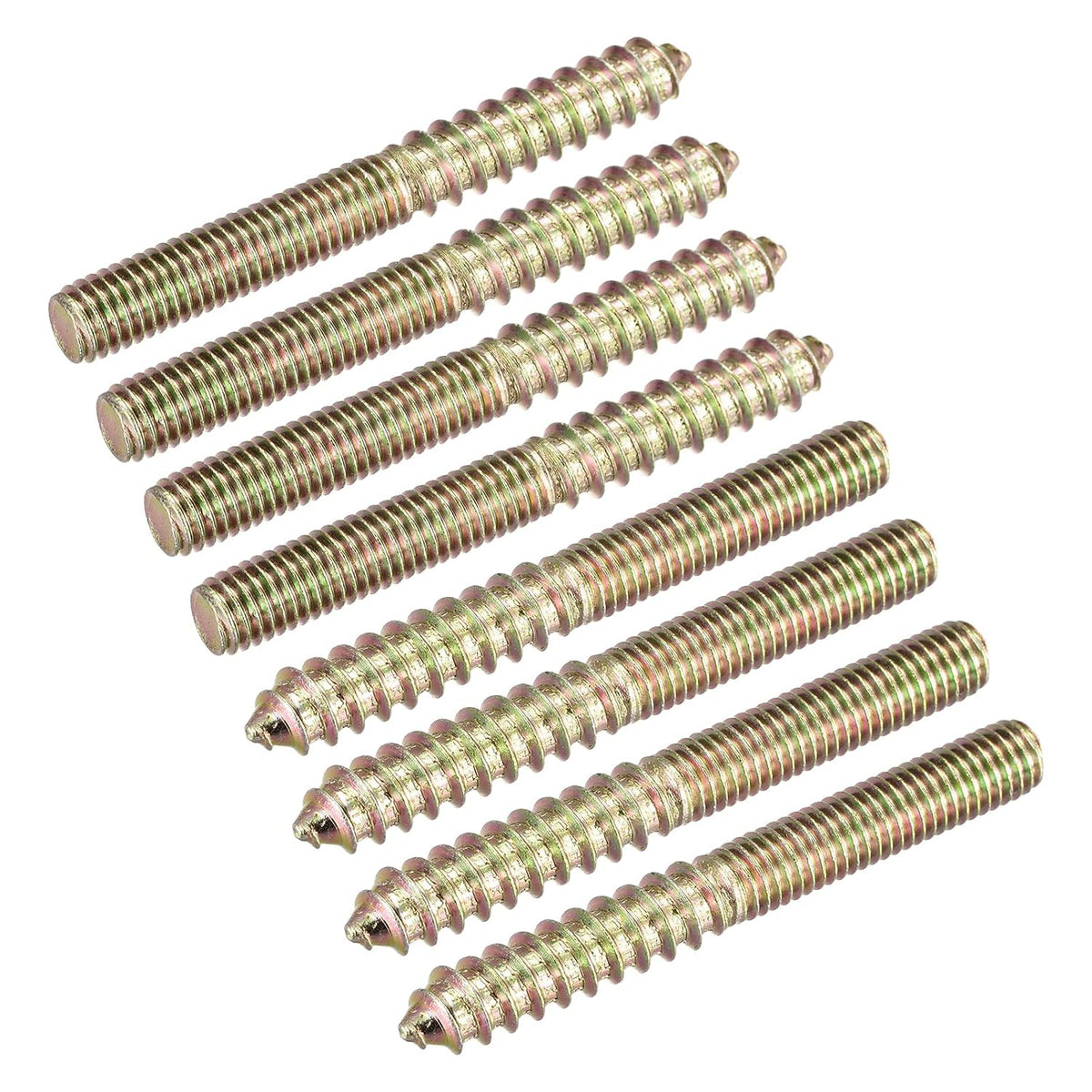 M8x70mm Hanger Bolts, 8pcs Double Ended Thread Dowel Screws for Wood Furniture