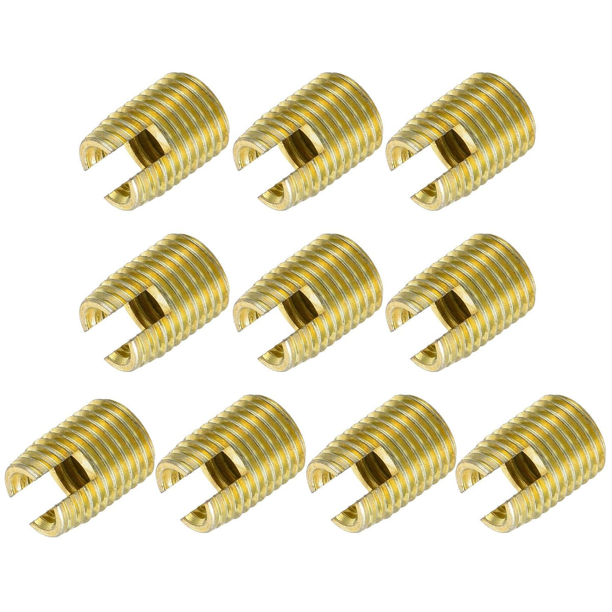 Self Tapping Threaded Inserts M6 M9x12mm 45# Carbon Steel Repairing Nuts 40pcs