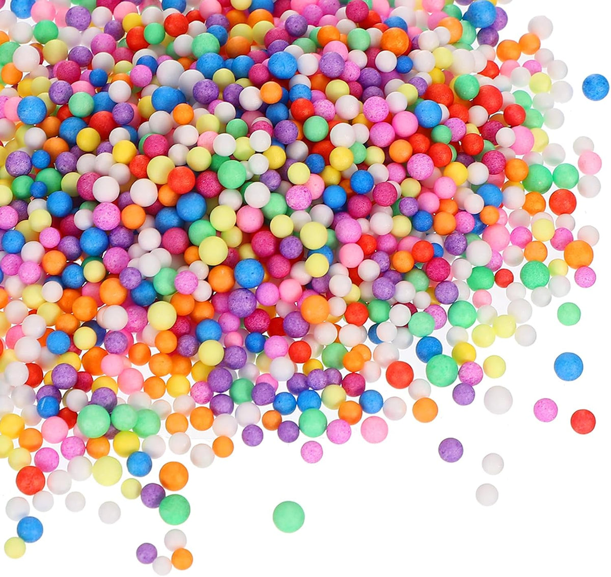 5Pack 0.06"-0.12"(1.5-3mm) Foam Ball, Mini Round Foam Beads Balls for DIY Crafts, Art Wedding Party Decorations, Colorful