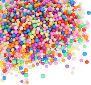 5Pack 0.06"-0.12"(1.5-3mm) Foam Ball, Mini Round Foam Beads Balls for DIY Crafts, Art Wedding Party Decorations, Colorful