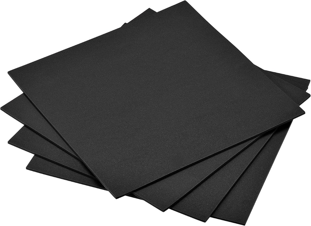 LinkMejor Black EVA Foam Sheets 10 x 10 Inch 3mm Thickness for Crafts DIY Projects, 4 Pcs
