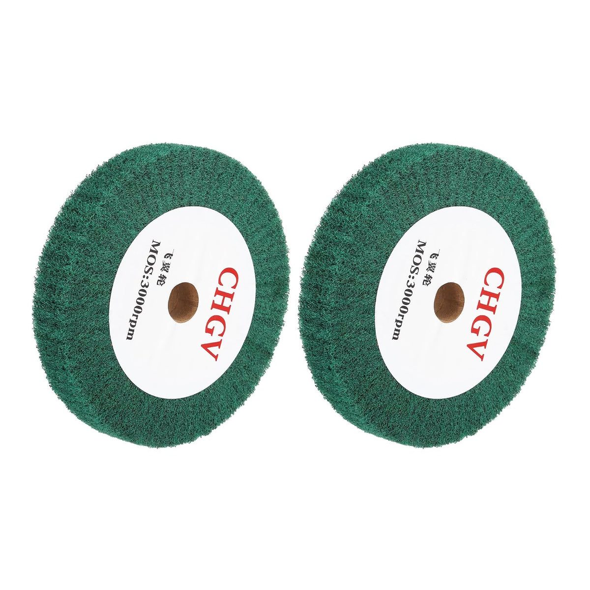 2pcs 150x25x20mm 180 Grit Non-Woven Polishing Burnishing Wheel Nylon Wire Drawing Abrasive Flap Wheel for Surface Treatment Stainless Steel Copper Aluminum Green