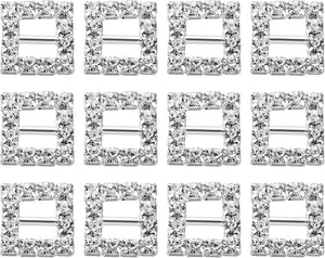 Rhinestone Buckles Slider, Rhinestone Crystal Ribbon Buckle for Christmas DIY