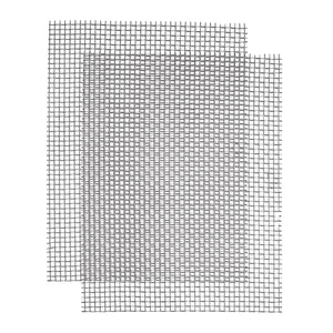 2Pcs 304 Stainless Steel Wire Mesh Screen, 2.4 x 3 Inch 20 Mesh No Rust Sturdy Heat-Resisting Metal Woven Filter for Vent Cage Garden Window Screen DIY Projects