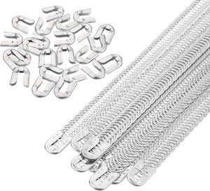 8 Pcs Spiral Metal Corset Boning, 9/16"x 14" Galvanized Carbon Steel Boning Precut Steel Boning Tips with Cap Head for Corset Gown Costumes Crafts Sewing