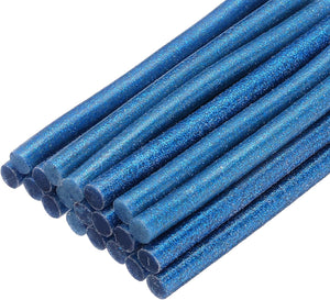 20pcs Hot Glue Sticks for Glue Gun 7mm/0.28-inch x 4-inch Mini Hot Melt Adhesive Glue Stick Glitter Blue