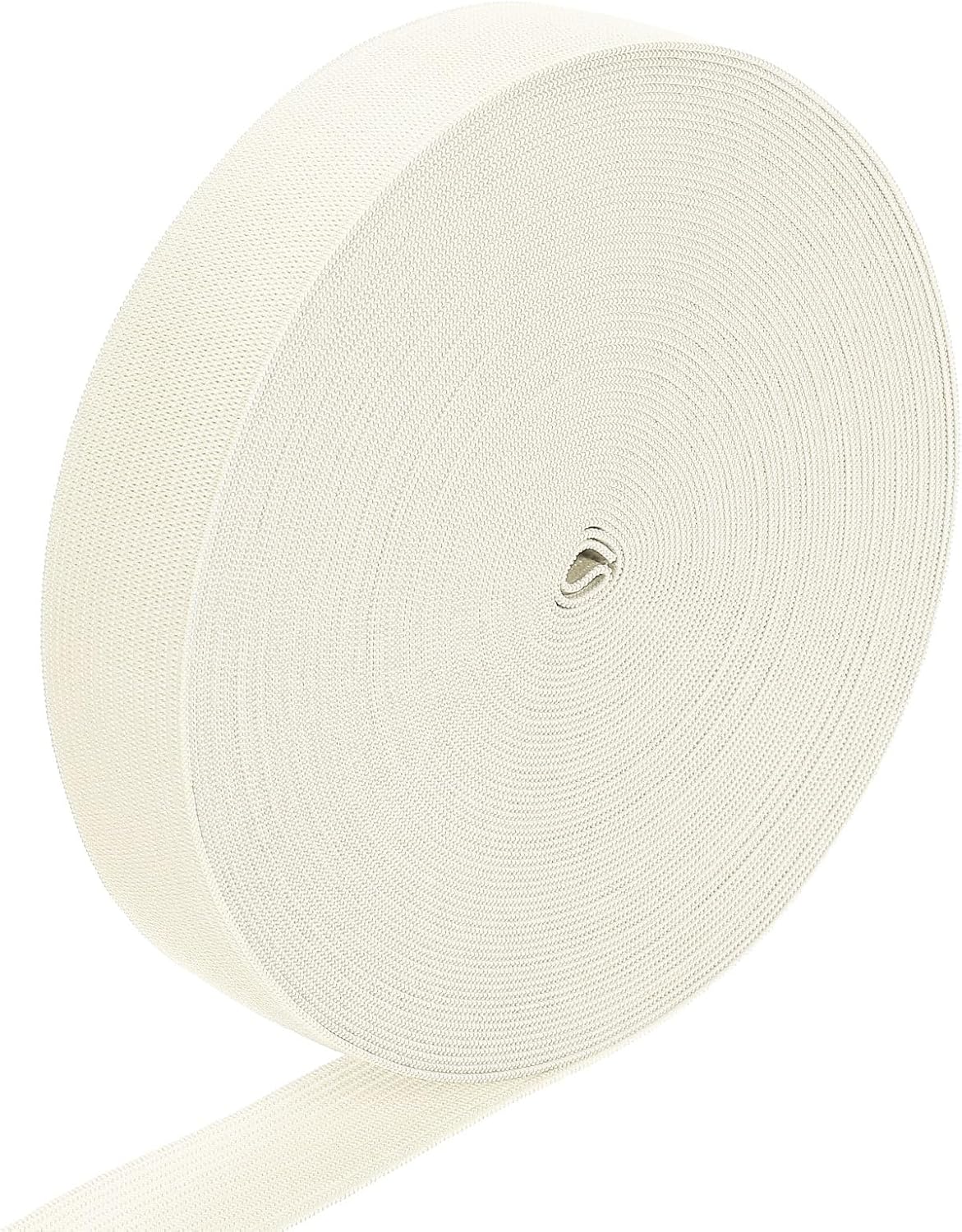 LinkMejor Elastic Band, 1" x 15 Yard Stretch Knit Elastic Bands Fabric Elastic Band for Sewing, Wigs, Waistband, Pants, Craft DIY (Beige)